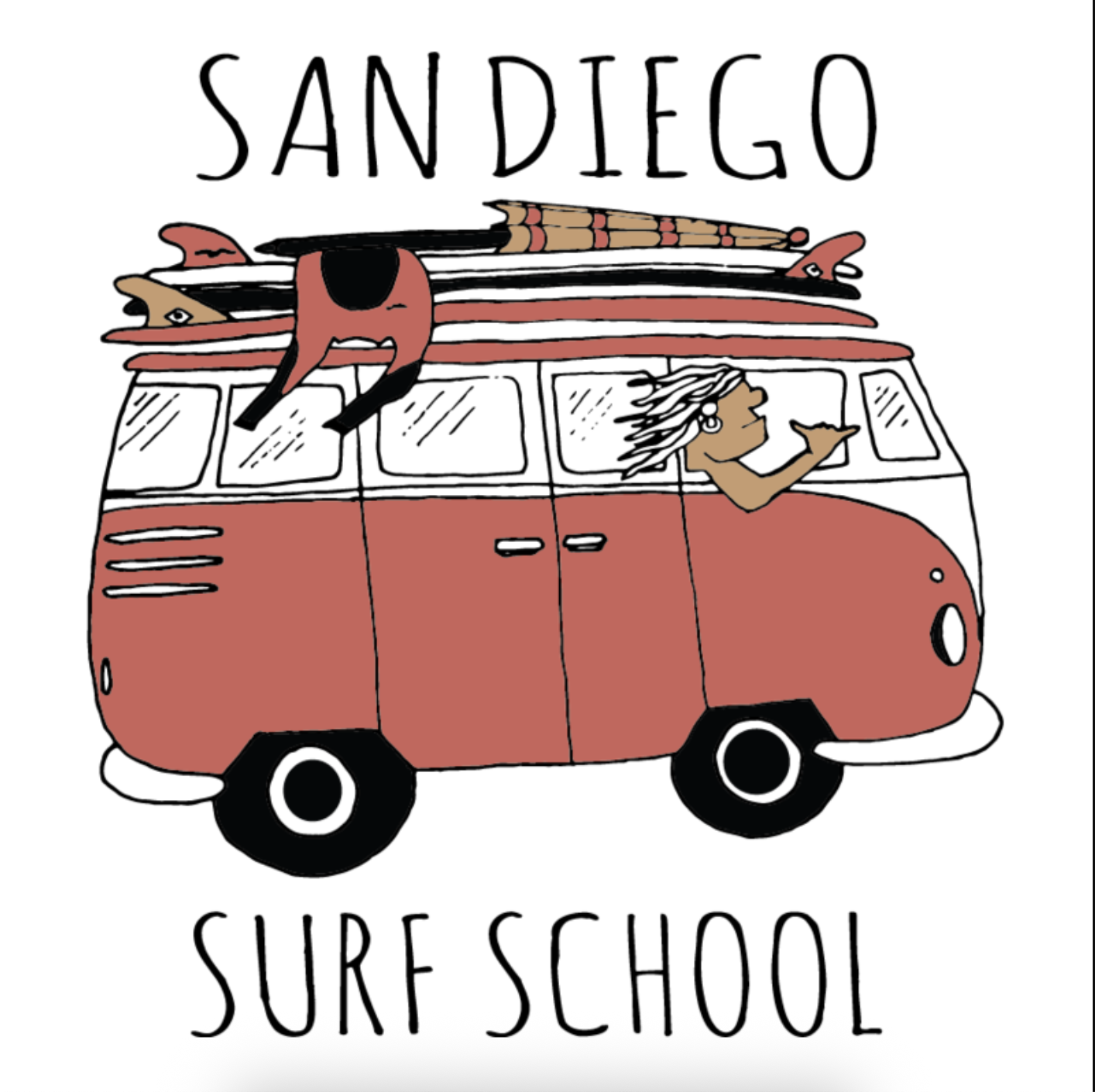 San Diego Surf School logo